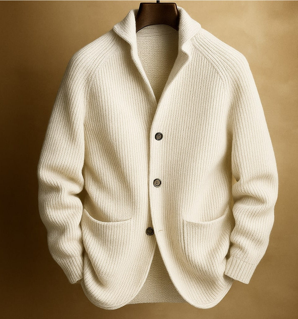 Vibrand Shawl-Collar Knit Cardigan