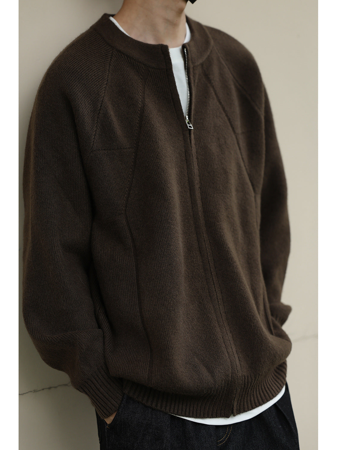 Knitted Cardigan Coat For Men