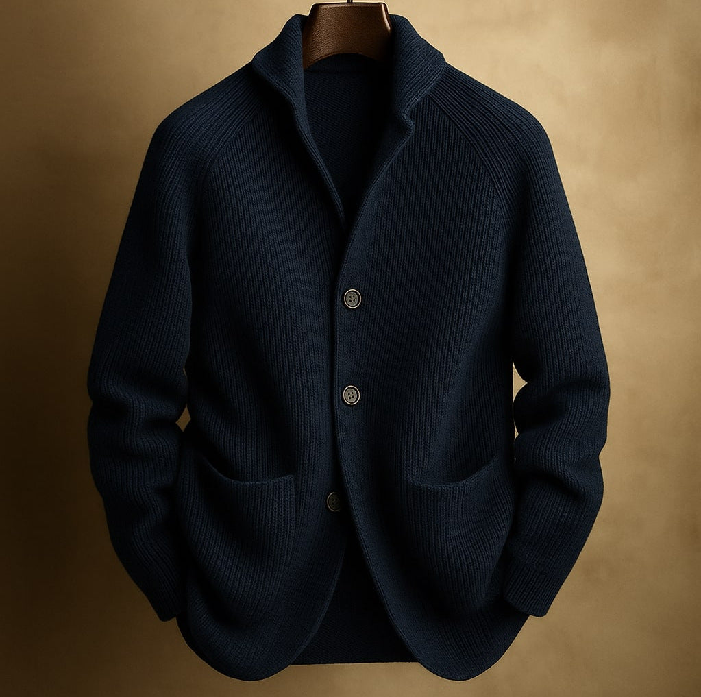 Vibrand Shawl-Collar Knit Cardigan