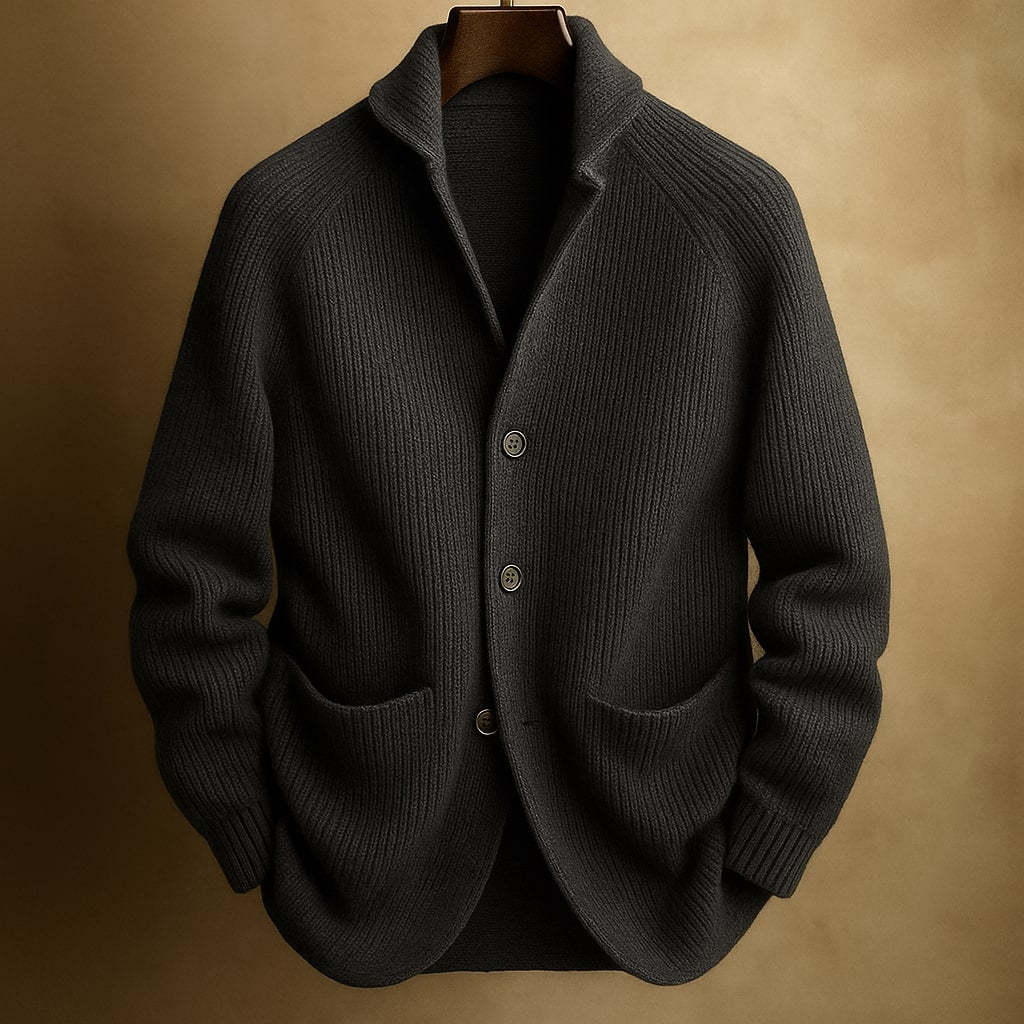Vibrand Shawl-Collar Knit Cardigan