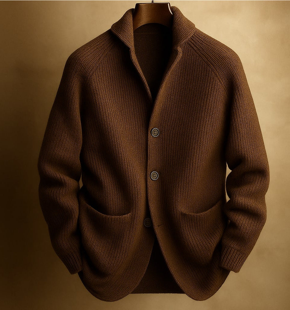 Vibrand Shawl-Collar Knit Cardigan